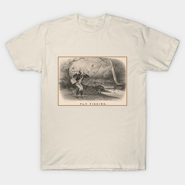 Classic Fly Fishing T-Shirt by LP Designs